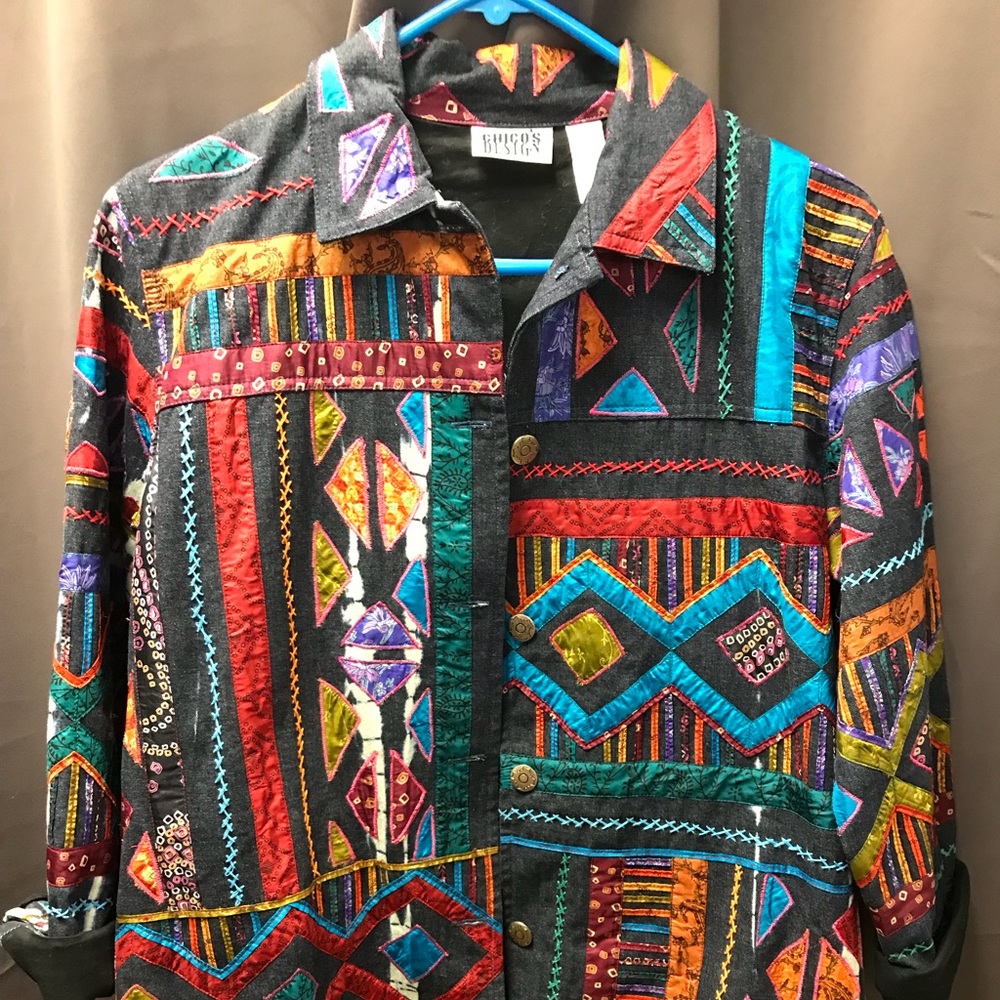 Chico’s Design jacket with Aztec detail